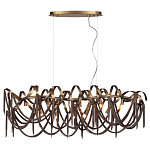 Люстра подвесная линейная с переплетенными металлическими лентами и цепочками Atlantis Chain варинант исполнения - 4 | Loft Concept в Краснодаре