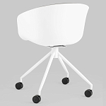 Офисное кресло из пластика с мягким сиденьем Eggshell Grey варинант исполнения - 6 | Loft Concept в Краснодаре