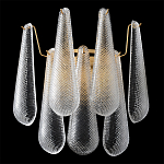 Бра с подвесками из рифленного стекла в форме капель Textured Glass варинант исполнения - 3 | Loft Concept в Краснодаре