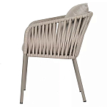 Стул серо-бежевый с декоративным плетением на спинке и подлокотниках Chair Weave варинант исполнения - 6 | Loft Concept в Краснодаре