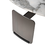 Столик журнальный с круглой мраморной столешницей на трех опорах Marble Stone Drawing варинант исполнения - 7 | Loft Concept в Краснодаре