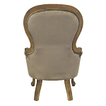 Кресло с мягкой обивкой из коричневого велюра на 4-х деревянных ножках Evelyn Classical Armchair варинант исполнения - 2 | Loft Concept в Краснодаре