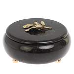 Шкатулка круглая из натурального камня змеевик Stone Casket варинант исполнения - 2 | Loft Concept в Краснодаре