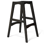 Барный стул со спинкой и подлокотниками на 4-х черных ножках Douglas Rhombus Коричневый Велюр варинант исполнения - 5 | Loft Concept в Краснодаре