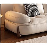 Диван кожаный с каркасом из массива дерева Furniture Medieval варинант исполнения - 1 | Loft Concept в Краснодаре