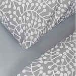 Постельное белье серого цвета с рисунком 200х220 см Blossom Essence варинант исполнения - 3 | Loft Concept в Краснодаре