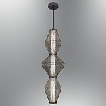 Подвесной светильник вертикальный с плетеным металлическим каркасом Metal Interweaving варинант исполнения - 1 | Loft Concept в Краснодаре