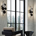 Бра светодиодное из черно-белых дисков Contrast Sample варинант исполнения - 7 | Loft Concept в Краснодаре