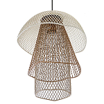Подвесной светильник Beige Gold Mesh Tube Lampshade Hanging Lamp варинант исполнения - 3 | Loft Concept в Краснодаре