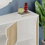 Комод с 3-мя дверцами и выдвижным ящиком цвета светлый дуб SPARK CONSOLE WHITE варинант исполнения - 4 | Loft Concept в Краснодаре