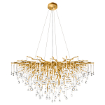 Люстра подвесная с прозрачными стеклянными подвесками в форме капель Диаметр 100 см Droplet Chandelier варинант исполнения - 2 | Loft Concept в Краснодаре