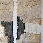 Триптих Геометрический гобелен бежевый Figurative Beige Wall Hangings варинант исполнения - 2 | Loft Concept в Краснодаре