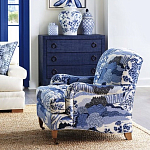 Кресло Trumann Club Chair Blue Landscape синий пейзаж варинант исполнения - 3 | Loft Concept в Краснодаре