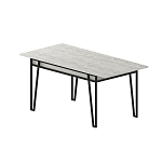 Стол обеденный с прямоугольной столешницей пыльного белого цвета на 4-х металлических ножках PAL ANCIENT WHITE варинант исполнения - 1 | Loft Concept в Краснодаре