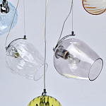 Люстра линейная с 5-ю разноцветными стеклянными плафонами Kaleido варинант исполнения - 12 | Loft Concept в Краснодаре