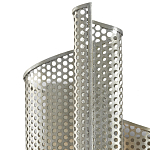 Бра серебряное изогнутой формы с перфорацией Perforation варинант исполнения - 1 | Loft Concept в Краснодаре