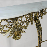Консоль из бронзы с мраморной столешницей Bronze Console варинант исполнения - 2 | Loft Concept в Краснодаре