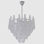 Люстра с подвесками из рифленного стекла в форме капель Textured Glass Chandelier варинант исполнения - 4 | Loft Concept в Краснодаре