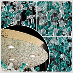 Люстра зеленая каскадная Green Light CascadeDroplet Chandelier варинант исполнения - 3 | Loft Concept в Краснодаре