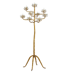 Торшер золотой в виде растения Golden Flower Glade варинант исполнения - 3 | Loft Concept в Краснодаре
