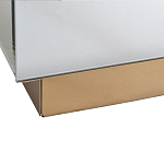 Столик журнальный зеркальный с золотым декором Gold Painted Mirror Table варинант исполнения - 3 | Loft Concept в Краснодаре