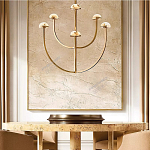 Люстрас 6-ю мраморными плафонами в форме купола Light Warm Light варинант исполнения - 3 | Loft Concept в Краснодаре