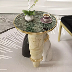 Дизайнерский журнальный стол круглый на 3-х фигурных ножках Cuzadit варинант исполнения - 1 | Loft Concept в Краснодаре