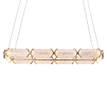 Люстра прямоугольная с текстурным природным рисунком IceFlame варинант исполнения - 4 | Loft Concept в Краснодаре