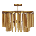 Потолочный светильник двухъярусный золотого цвета Metal Tentacles варинант исполнения - 3 | Loft Concept в Краснодаре