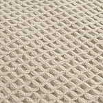 Плед из шерсти бежевого цвета с бахромой Waffle Comfort варинант исполнения - 2 | Loft Concept в Краснодаре