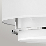 Потолочный светильник с двухслойным белым текстильным абажуром Hinkley варинант исполнения - 11 | Loft Concept в Краснодаре