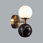 Бра с шарообразным матовым плафоном и шаром из камня на металлическом основании Orb Essence варинант исполнения - 8 | Loft Concept в Краснодаре