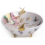 Белое фарфоровое блюдо с изображением бабочек Eden Garden варинант исполнения - 3 | Loft Concept в Краснодаре