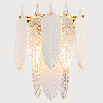 Бра с декором из рельефного стекла в виде перьев Abelia Feather Wall Lamp варинант исполнения - 2 | Loft Concept в Краснодаре