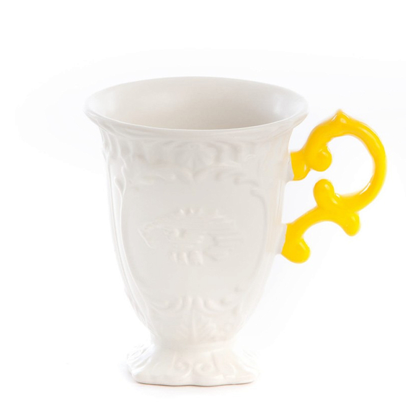 Кружка Seletti I-Mug Yellow Белый Желтый в Краснодаре | Loft Concept 