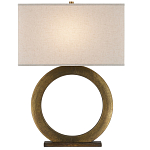 Настольная лампа с корпусом в форме кольца и прямоугольным абажуром French Ring варинант исполнения - 3 | Loft Concept в Краснодаре