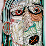 Арт-Объект плетеный из нитей большой портрет Joana Schneider  варинант исполнения - 2 | Loft Concept в Краснодаре