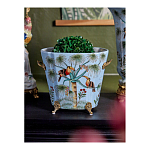 Кашпо из голубого фарфора с бронзовыми элементами Blue Garden варинант исполнения - 5 | Loft Concept в Краснодаре