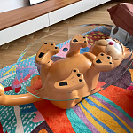 Дизайнерский журнальный стол с основанием в виде кота Bivan варинант исполнения - 2 | Loft Concept в Краснодаре