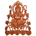 Панно из дерева Ганеша Panel With Animals варинант исполнения - 1 | Loft Concept в Краснодаре