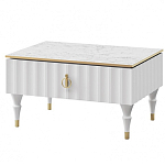 Стол журнальный белый с ящиком Expanses of Beauty варинант исполнения - 1 | Loft Concept в Краснодаре
