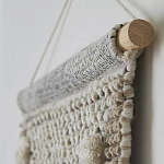 Панно из шерсти и хлопка с узором Beige Calista Orbit варинант исполнения - 6 | Loft Concept в Краснодаре