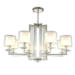 Люстра с 8-ю цилиндрическими плафонами из стекла Laurent варинант исполнения - 6 | Loft Concept в Краснодаре