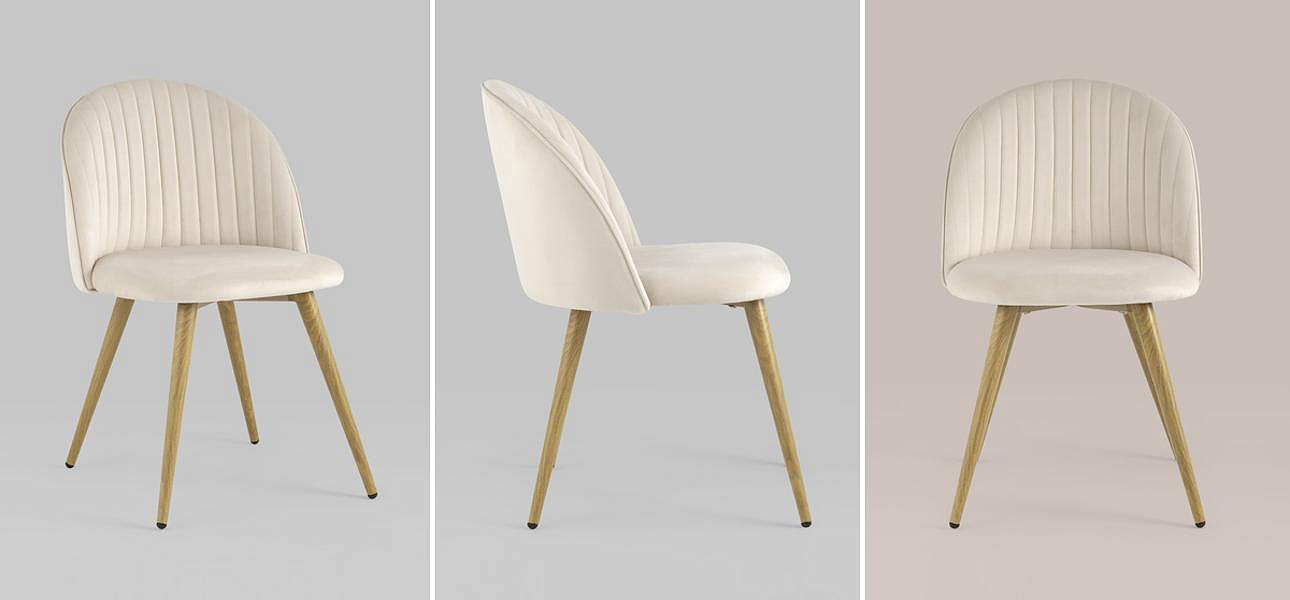 Стул Miruna Chair Молочный Велюр Стул Miruna Chair Молочный Велюр - Loft-Concept в Краснодаре