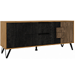 ТВ-тумба с  2-мя ящиками и закрытыми полками Stone Effect варинант исполнения - 1 | Loft Concept в Краснодаре