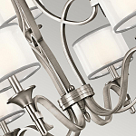 Люстра с белыми тканевыми абажурами в прозрачных стеклянных цилиндрах Kichler варинант исполнения - 3 | Loft Concept в Краснодаре