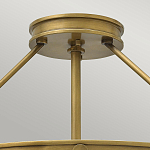 Потолочный светильник цвета латунь с плоским круглым плафоном Hinkley варинант исполнения - 3 | Loft Concept в Краснодаре