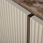 Тумба под телевизор серая с мраморной столешницей Uniqueness Marble варинант исполнения - 3 | Loft Concept в Краснодаре