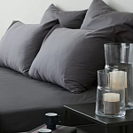 Постельное белье однотонное из сатина темно-серого цвета Eden Line варинант исполнения - 3 | Loft Concept в Краснодаре