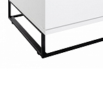 Стеллаж книжный белый с 3-мя открытыми полками и дверкой Strict Lines варинант исполнения - 5 | Loft Concept в Краснодаре